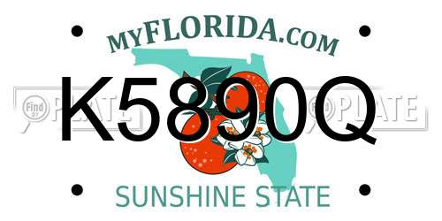 K5890Q Florida License Plate