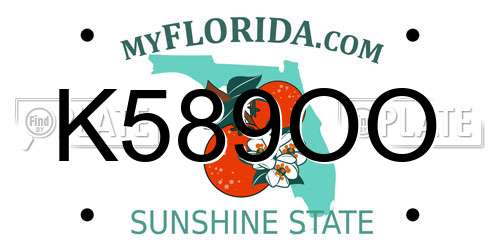K589OO Florida License Plate