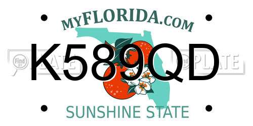 K589QD Florida License Plate