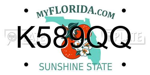 K589QQ Florida License Plate