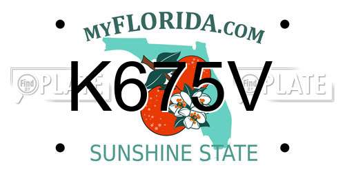 K675V Florida License Plate