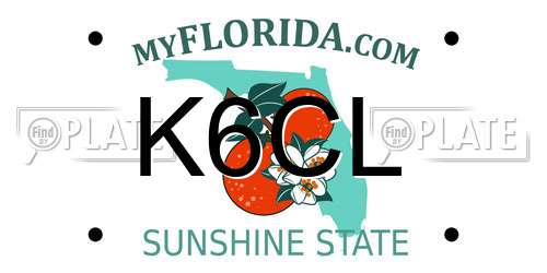 K6CL Florida License Plate