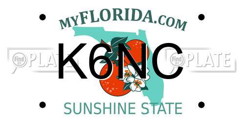 K6NC Florida License Plate