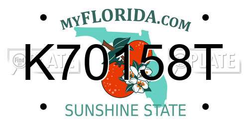 K70158T Florida License Plate