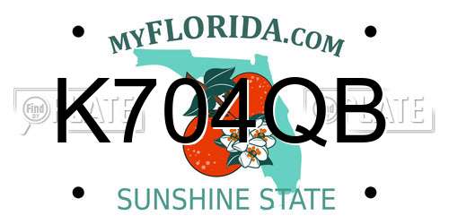 K704QB Florida License Plate
