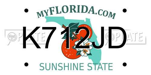 K712JD Florida License Plate