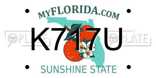 K717U Florida License Plate