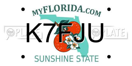 K7FJU Florida License Plate