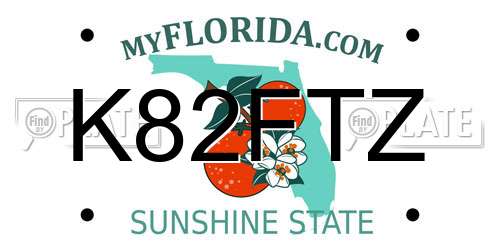 K82FTZ Florida License Plate