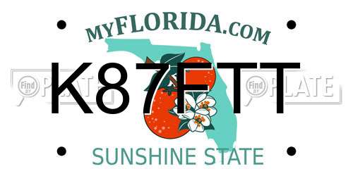 K87FTT Florida License Plate