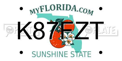 K87FZT Florida License Plate
