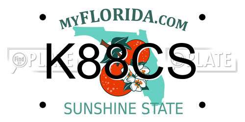 K88CS Florida License Plate