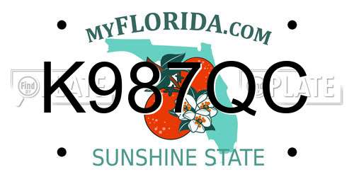 K987QC Florida License Plate