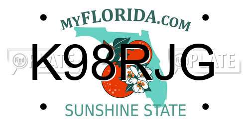 K98RJG Florida License Plate