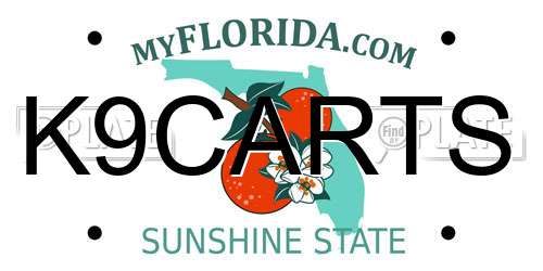 K9CARTS Florida License Plate