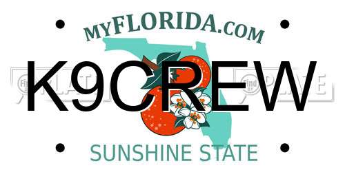 K9CREW Florida License Plate