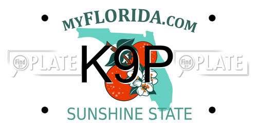 K9P Florida License Plate