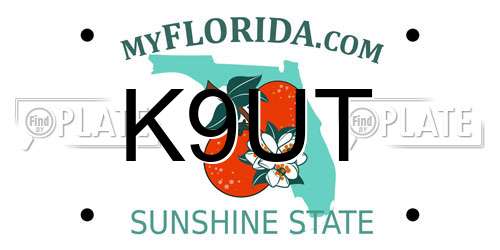 K9UT Florida License Plate