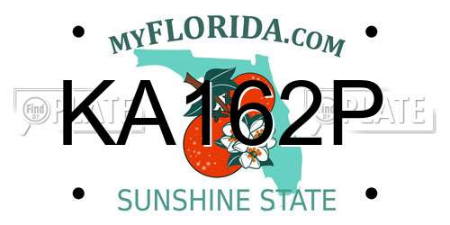 KA162P Florida License Plate