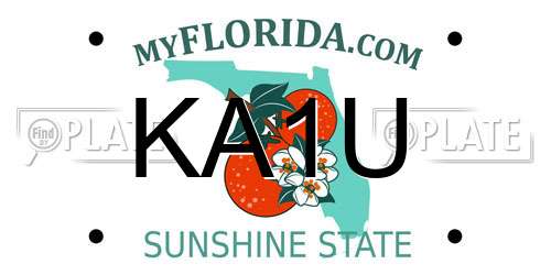 KA1U Florida License Plate