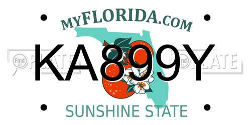 KA899Y Florida License Plate