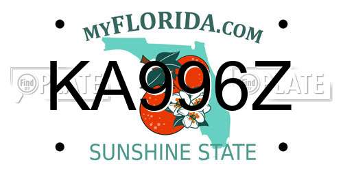 KA996Z Florida License Plate