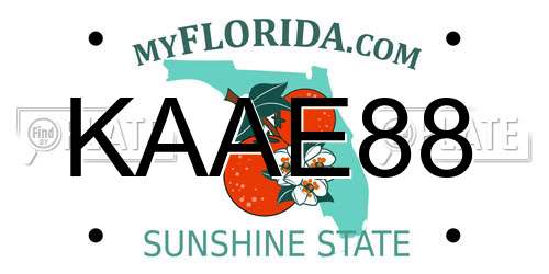 KAAE88 Florida License Plate