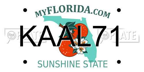 KAAL71 Florida License Plate