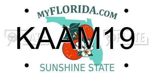 KAAM19 Florida License Plate