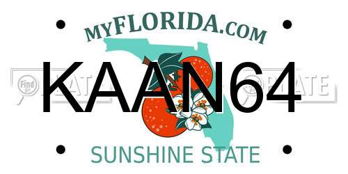 KAAN64 Florida License Plate