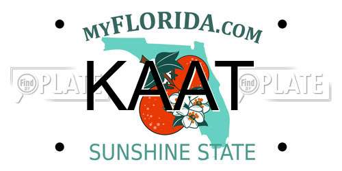 KAAT Florida License Plate