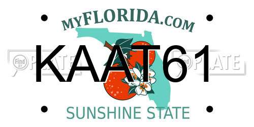 KAAT61 Florida License Plate