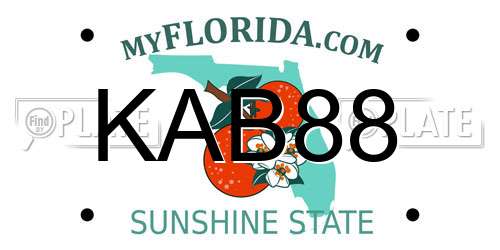 KAB88 Florida License Plate