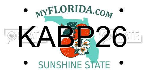 KABP26 Florida License Plate