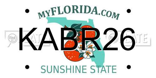 KABR26 Florida License Plate