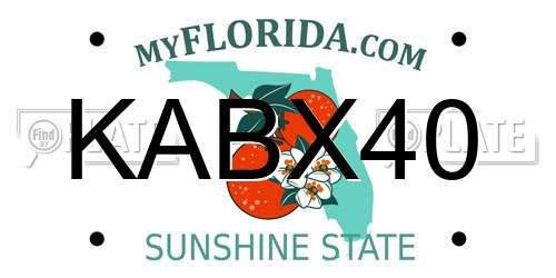KABX40 Florida License Plate