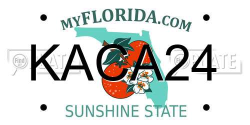 KACA24 Florida License Plate
