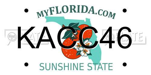 KACC46 Florida License Plate