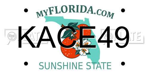 KACE49 Florida License Plate