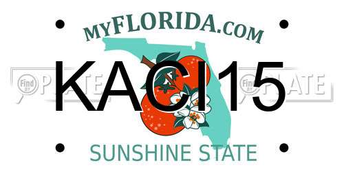 KACI15 Florida License Plate