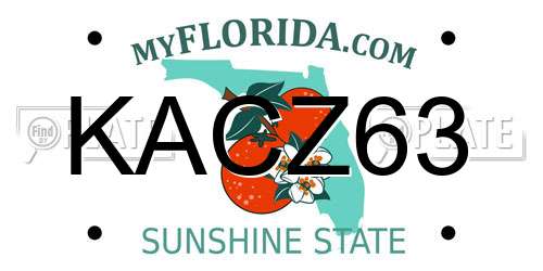 KACZ63 Florida License Plate