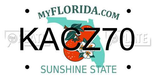 KACZ70 Florida License Plate