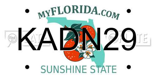KADN29 Florida License Plate