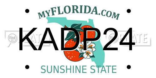 KADP24 Florida License Plate