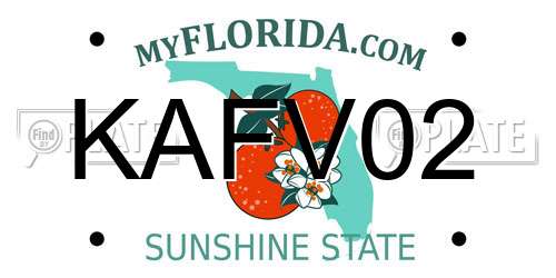 KAFV02 Florida License Plate