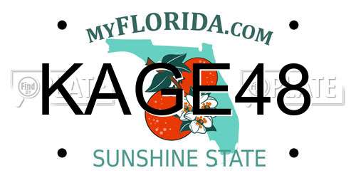 KAGE48 Florida License Plate