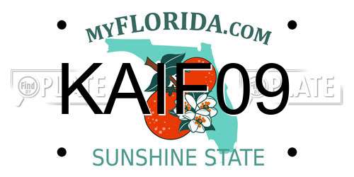 KAIF09 Florida License Plate
