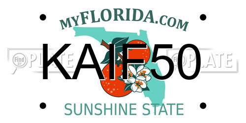 KAIF50 Florida License Plate