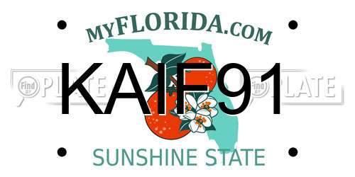 KAIF91 Florida License Plate