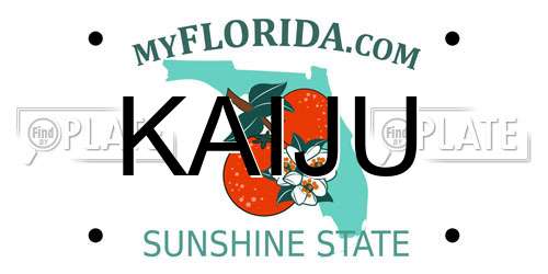KAIJU Florida License Plate